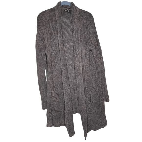 Barefoot dreams CozyChic Lite Long Weekend Cardi gray cardigan sweater xl - Picture 3 of 8